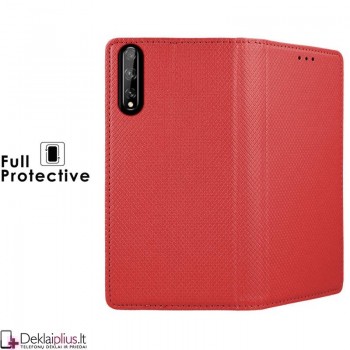 Telone smart magnet serijos atverčiamas dėklas - raudonas (telefonams Huawei P Smart S/Y8P) Telone smart magnet serijos atverčiamas dėklas - raudonas (telefonams Huawei P Smart S/Y8P)